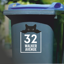 Lurking cat Wheelie Bin