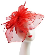 LARGE Feather Flower Hair Hat