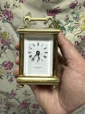 Taylor & Bligh Brass Carriage Clock Solid Brass - Working - 8cm Tall