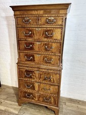 Flamed Mahogany Chest On Chest