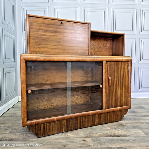 Vintage art deco cabinet mid - -,