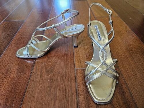 Manolo blahnik womens metallic - manolo,