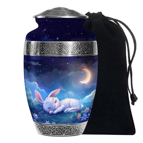 Sleeping rabbit burial urn for - sleeping,