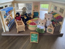 Sylvanian Families Supermarket Grocery Store Food Basket Trolley Figures
