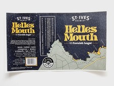 St Ives Brewery Helles Mouth Cornwall Cornish UK Craft Beer Can Label