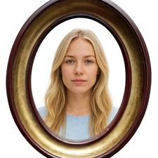 Small Wall Mirror Oval Wood