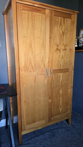 Pine wardrobe - pine,