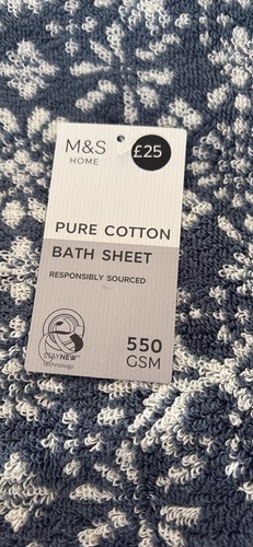 Pure cotton blue - m&s, floral