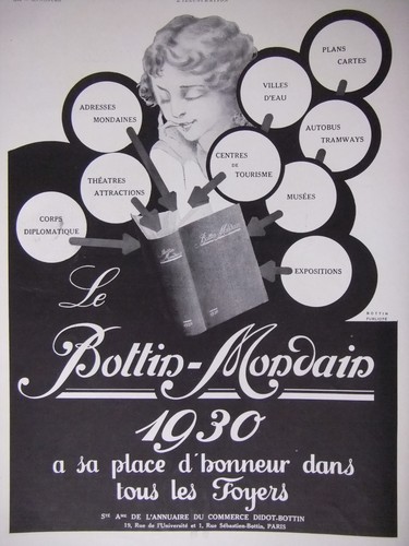 Advertisement 1930 bottin - advertisement,