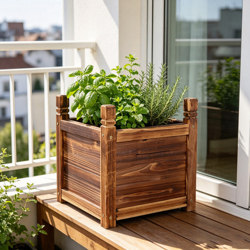 Rectangular wooden raised - wooden,