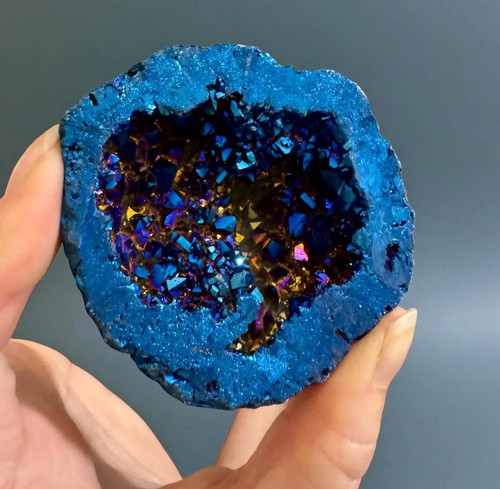 Cobalt aura geode vibrant - aura,