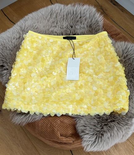 Zara yellow sequin - yellow, skirt