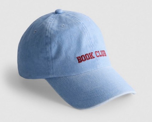 Blue book club baseball cap - book,