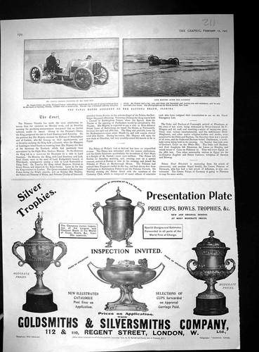 Antique old print 1905 - old,