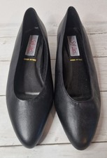 STEAD & SIMPSON Ladies black  softlites court shoes size 6 wide fit new (SH10)