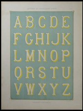 FRENCH ART NOUVEAU ALPHABET -