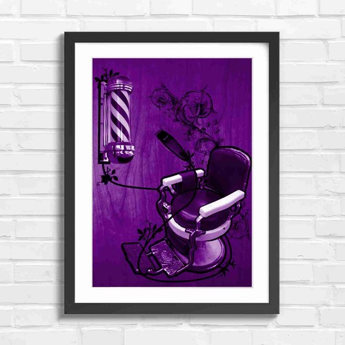 Retro barber chair and - retro,