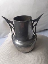 Unusual Vintage  'Art Nouveau' Style Pewter Vase.