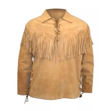 Mens Buckskin Leather Suede