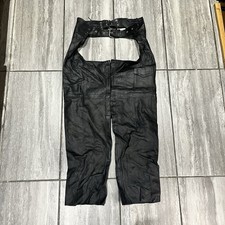 Men’s Black leather biker chaps Large