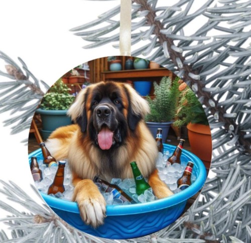 Leonberger dog hanging bauble - leonberger,