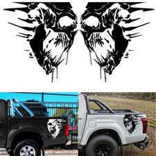 2Pcs Black Skull Car Sticker