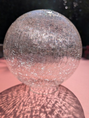 Vintage crackle glass globe - vintage,