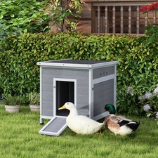 Wooden duck house raised - duck, house,