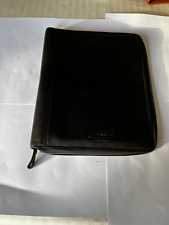 Coach Black Leather Bi-Fold A4 Zip Around Portfolio/Organiser - Good Condition