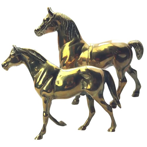 Vintage large brass horse - brass, /