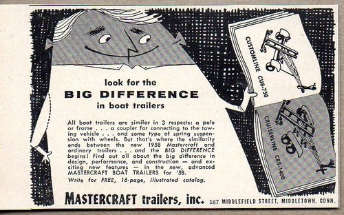 1958 print mastercraft boat - print, ad