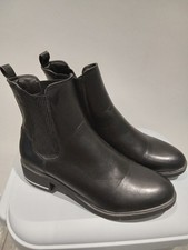 Schuh Black Leather Chelsea Boots Size UK 8