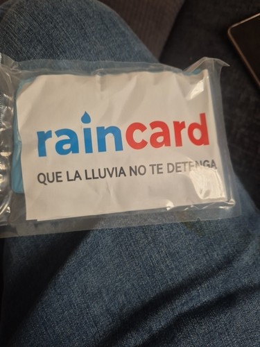 Rain card emergency poncho - card,