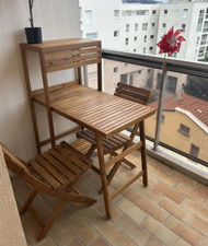 Wooden bistro set rustic - wooden,