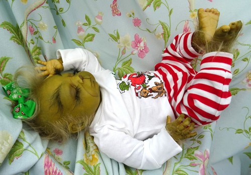 Reborn baby girl grinch - baby,