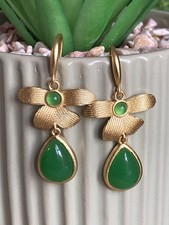 Green Hetian Jade Flower