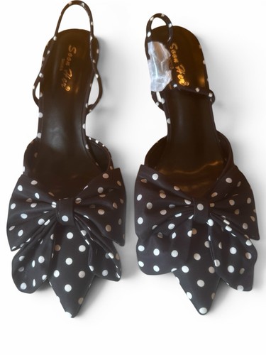 Polka dot bow - polka, black