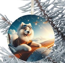 Samoyed Dog Hanging Bauble