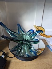 Murano Glass Duck Bowl Green