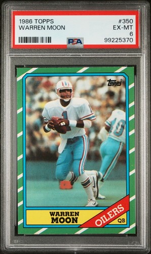 1986 topps warren moon psa - 1986, 6