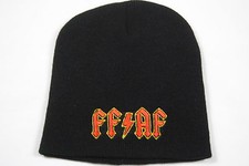 FUNERAL FOR A FRIEND EMBROIDERED AC/DC STYLE RED LOGO BEANIE SKI HAT FFAF HOURS