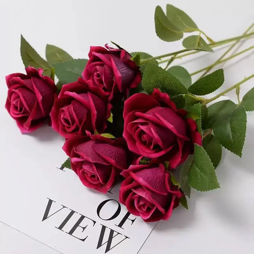 12x artificial single rose - artificial,