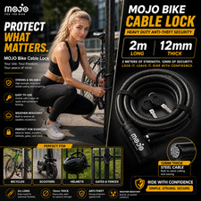 Heavy Duty Bike Cable Lock 2m