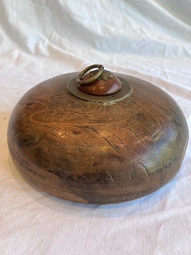 Vintage wooden and brass