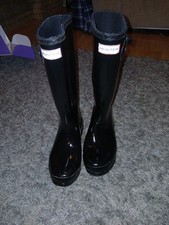 Hunters Wellies Boots Black