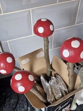 Handmade Concrete Toadstools