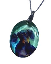 Dachshund Dog Crystal Pendant