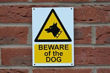 BEWARE OF THE DOG A5 plastic or dibond sign or sticker security warning 