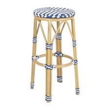 Bolero Rattan Bar Stools Blue