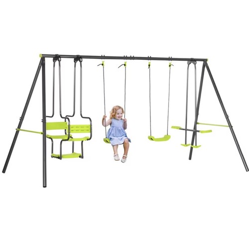 Outdoor garden kids swing set - outdoor,
